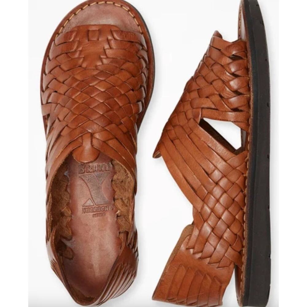 Brand X Woven Leather Huarache Sandals - Brown 9.5